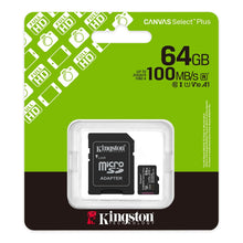 Kingston Canvas Select Plus SDCS3/64GB Scheda di memoria Micro SD 64GB microSDXC Gen3 150MB/s A1 Adattatore SD incluso