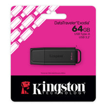 Kingston Pendrive 64GB DTXG2/64GB DataTravel Exodia Gen.2 USB-A 3.2 Chiavetta Type-A Memoria Drive Flash PC 200MB/s Nero/Nero