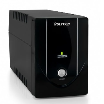 Vultech Ups 650Va Lite + 2 Schuko Gruppo Di Continuita' Offline Nero Pc Monitor