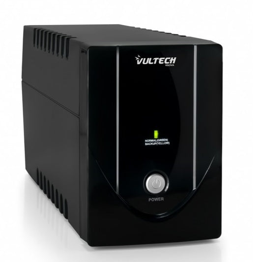Vultech Ups 650Va Lite + 2 Schuko Gruppo Di Continuita' Offline Nero Pc Monitor