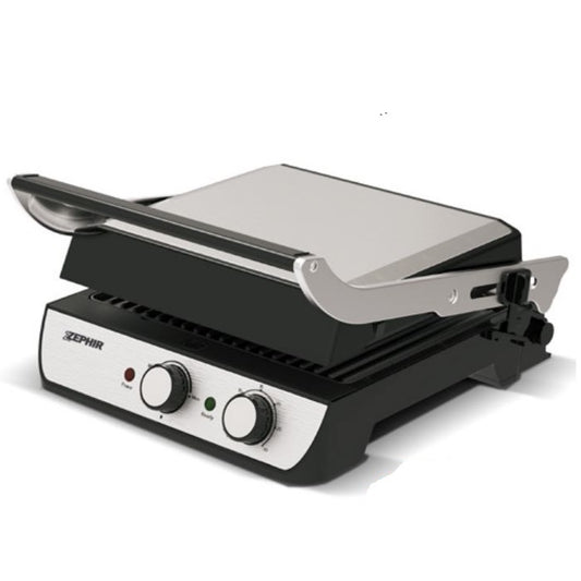 Zephir Bistecchiera Apertura 180° Piastra Elettrica Per Panini Toastiera Timer