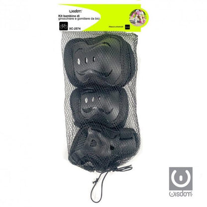 Set Protezioni Bambini Polsi Ginocchiere Gomitiere Bici Bicicletta Pattini Skate