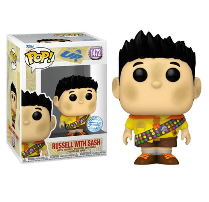 Funko Pop ! Disney Pixar Up - (1472) Russell W/ Sash Figure Vinyl Special 9Cm