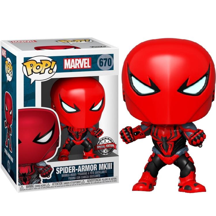 Funko Pop ! Marvel (670) Spider-Armor Mkiii Special Edition Bobble-Head Figure