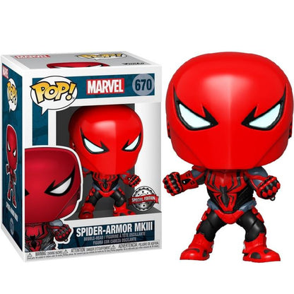 Funko Pop ! Marvel (670) Spider-Armor Mkiii Special Edition Bobble-Head Figure