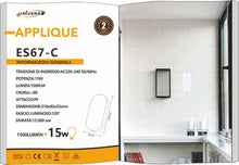 Plafoniera 15W Applique Ovale Lampada Da Esterno Led Muro Parete Ip65 220V 3000K