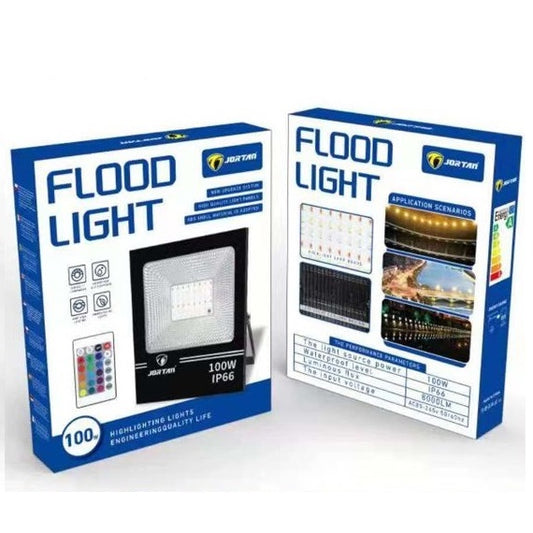Faro Faretto Rgb Proiettore Led Multicolore Ip66 Int - Esterno Telecomando 100W