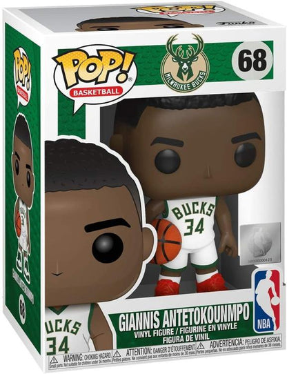 Funko Pop ! Basketball Nba Milwaukee Bucks (68) Giannis Antetokounmpo Figure Mvp