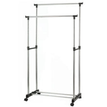 Stand Appendiabiti Doppio Con Ruote Stender Regolabile In Altezza 80X40X160 Cm
