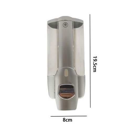 Dispenser Erogatore Sapone Liquido Da Parete Muro Bagno Abs 380 Ml Argento