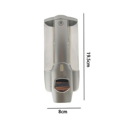 Dispenser Erogatore Sapone Liquido Da Parete Muro Bagno Abs 380 Ml Argento