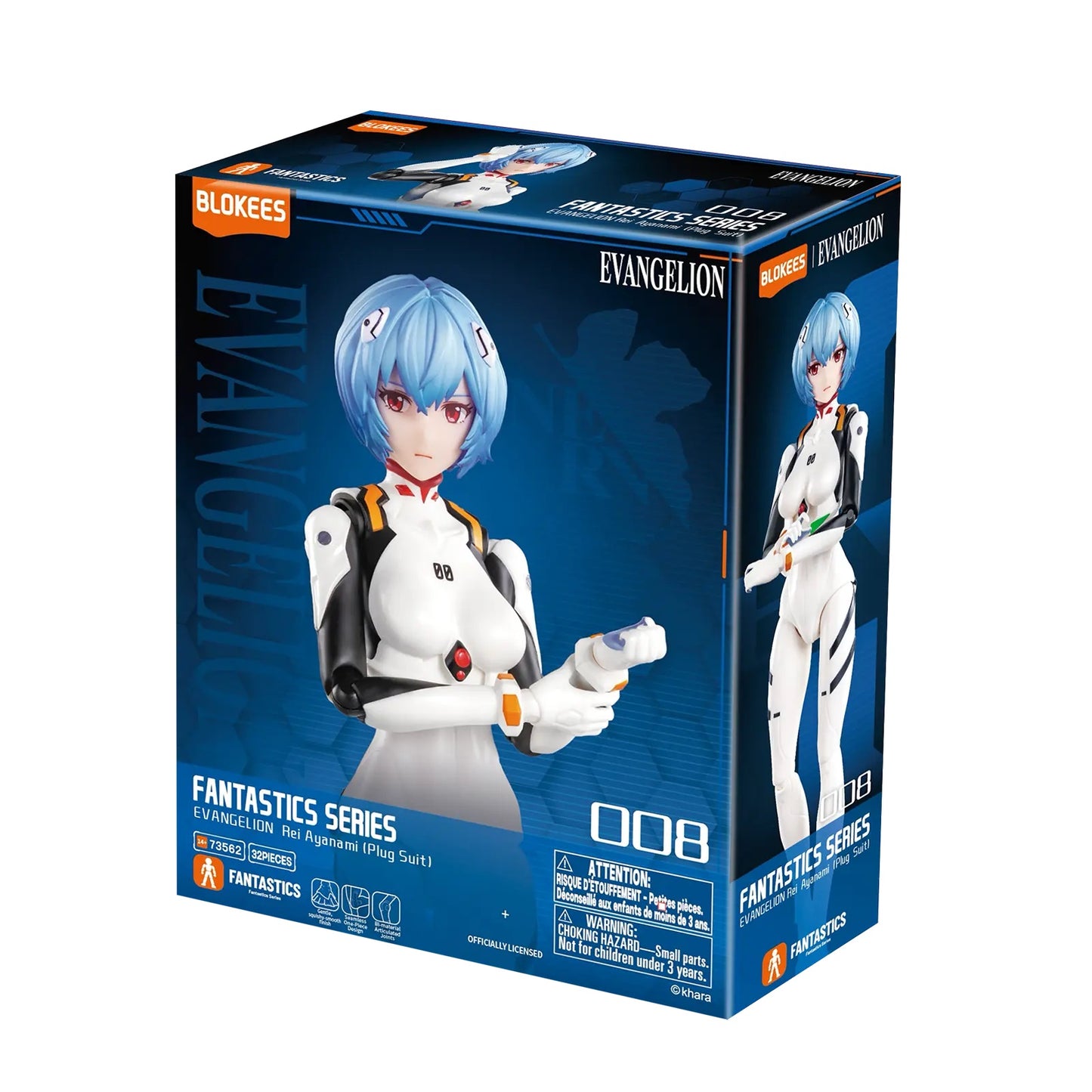 Blokees Evangelion : Model Kit - Fantastic Series FF01 (Rei Ayanami Plug Suit) Action Figure 73562