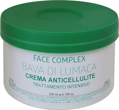 Crema Anticellulite Alla Bava Di Lumaca Corpo Cosce Glutei Gambe Braccia 200ml
