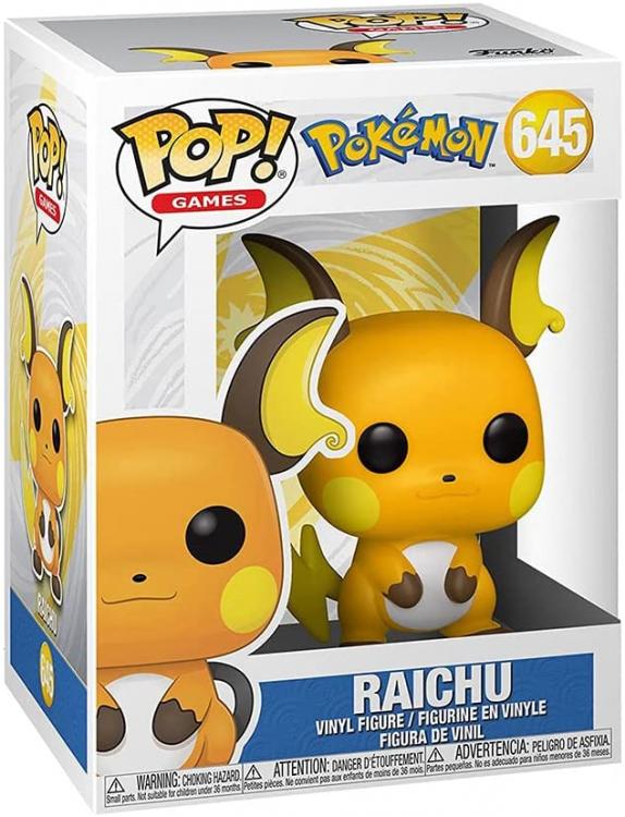 Funko Pop ! Games Pokemon - (645) Raichu Figure Pikachu Evo Elettro Vinyl 9Cm