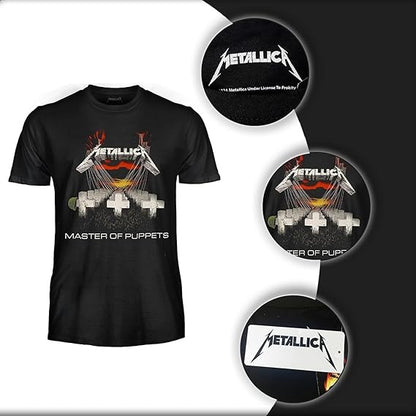 PROBITY - T-Shirt Metallica - Master of Puppets – Maglietta Rock Ufficiale Band Heavy Metal – Maglia (Tg. M)