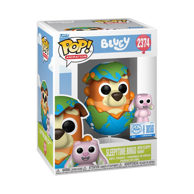 Funko Pop ! Animation Bluey - (2374) Sleepytime Bingo w/Floppy Bunny Figure 9Cm (PREORDER)