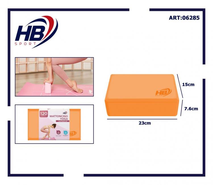 Mattoncino Yoga Schiuma Blocchi Esercizio Fitness Pilates Mattonella | Arancione