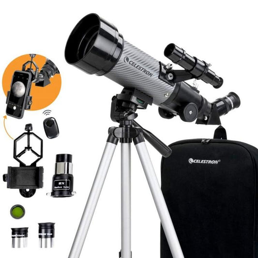 CELESTRON TELESCOPIO PORTATILE DA VIAGGIO 70 DX CON ADATTATORE PER SMARTPHONE