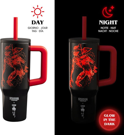 Bialetti Bicchiere Termico con Manico Stranger Things 900ml - Serie Netflix