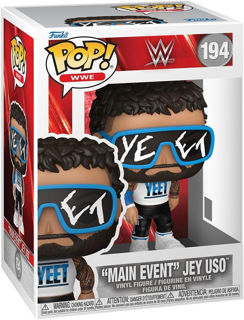 Funko Pop! WWE: Wrestling (194) "Main Event" Jey Uso - Vinyl Figure 9cm