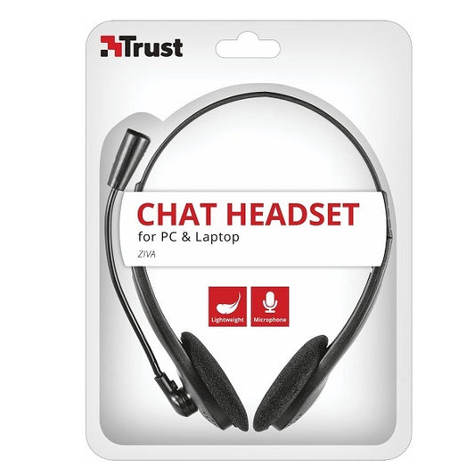Trust Cuffie Ziva Chat Pc Gioco Gaming Computer Microfono Integrato Plug & Play