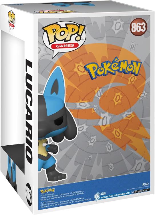 Funko Pop ! Games Pokemon - Lucario (863) 25 Cm Vinyl Figure Da Collezione