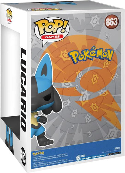 Funko Pop ! Games Pokemon - Lucario (863) 25 Cm Vinyl Figure Da Collezione