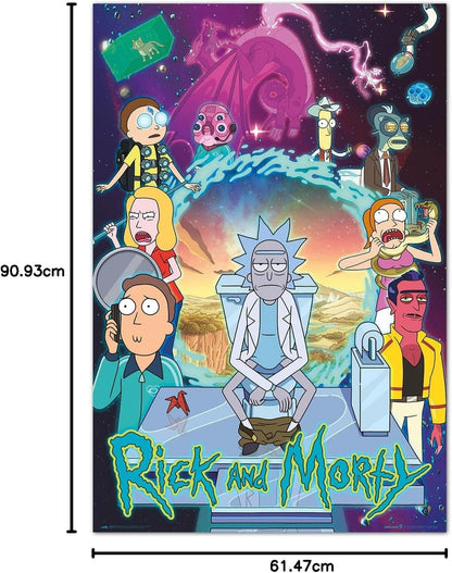 Maxi Poster Rick and Morty Season 4 A Parete 91x61 cm Incorniciabile