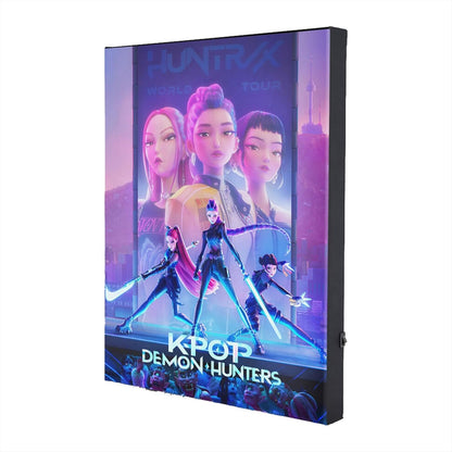 Pyramid - Tela Retroilluminata - KPOP Demon Hunter - Lampada Light Up Canvas - LED Poster Incorniciato Luminosa 30x40 cm