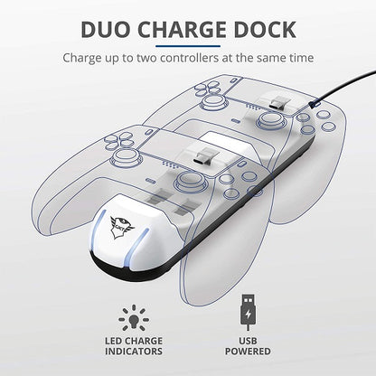 Trust Gxt251 Dock Station Base Ricarica Ps5 Controller Dualsense Playstation 5