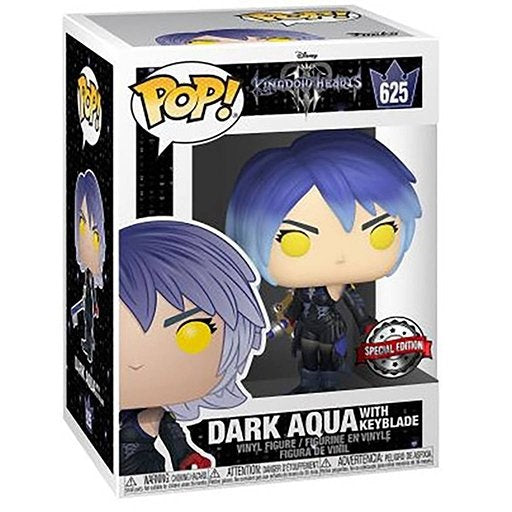 Funko Pop ! Disney Games Kingdom Hearts (625) Dark Aqua With Keyblade Special