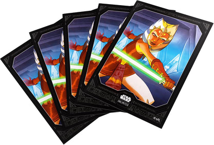 Asmodee Star Wars Unlimited Ahsoka Tano – Pack of 60 Art Sleeves And 1 Clear Sleeve