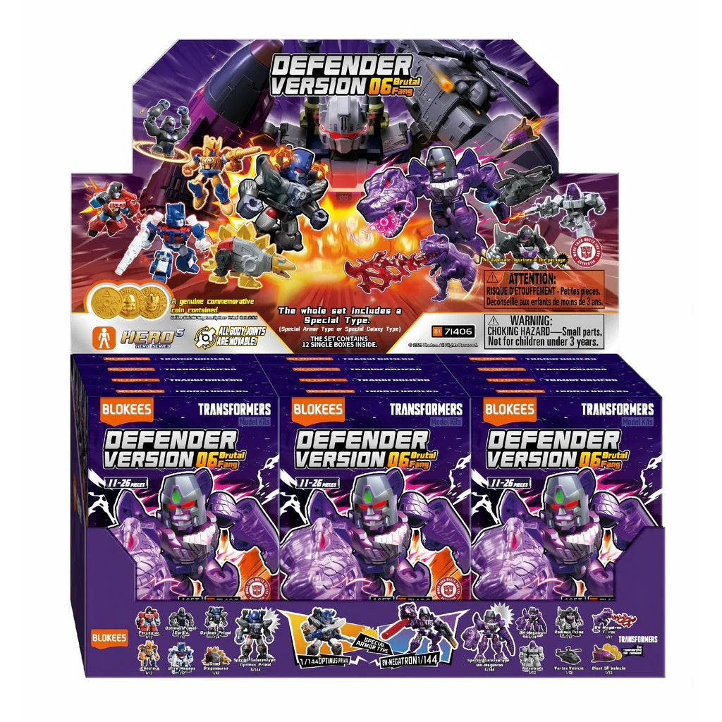 Blokees Transformers - Defender Version 06 (Brutal Fang) 12 Action Figure Incluso 1 Special Type (Box Intero) 71406