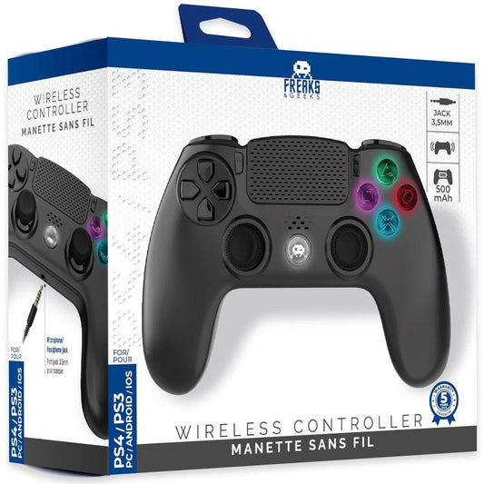 Freaks Controller Wireless Per Ps4/Ps3/Pc/Android/Ios Pulsanti Illuminati Black