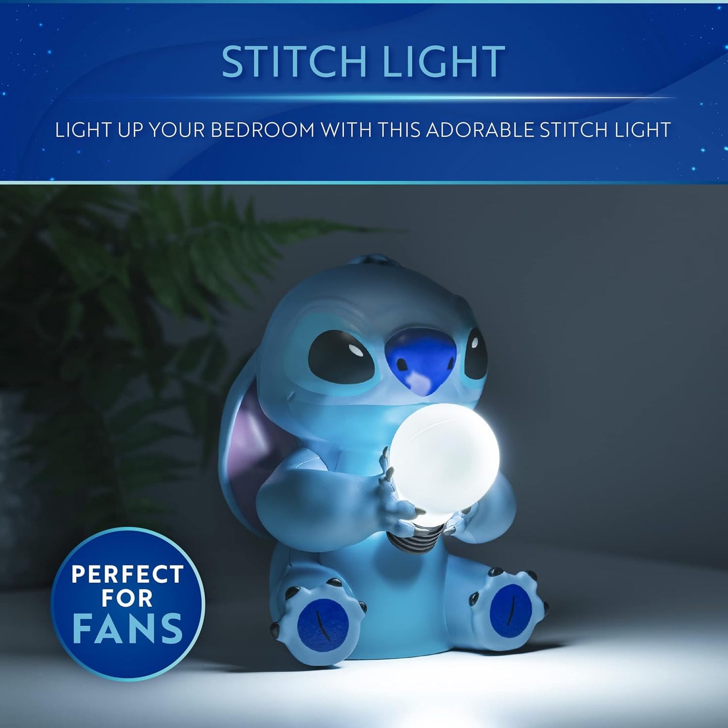 Paladone Lampada Disney Stitch 16cm - Luce Notturna Per Comodino Lilo e Stitch
