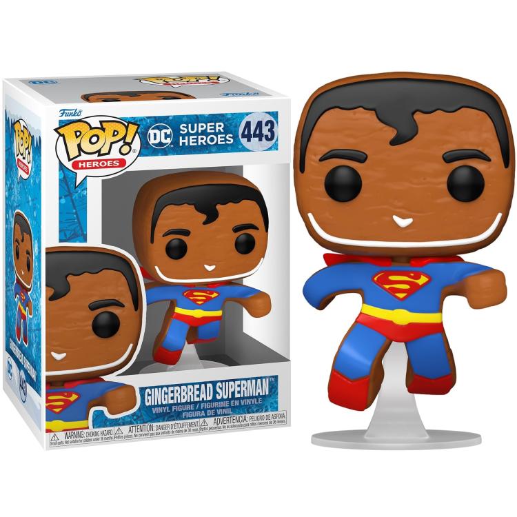 Funko Pop ! Heroes - Dc (443) Gingerbread Superman Vinyl Figure 9Cm Statuetta
