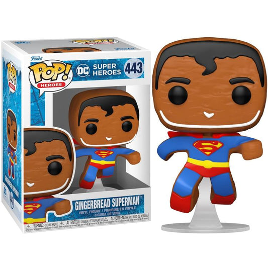 Funko Pop ! Heroes - Dc (443) Gingerbread Superman Vinyl Figure 9Cm Statuetta