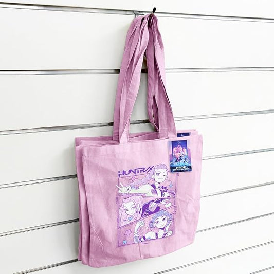 Pyramid: K-POP DEMON HUNTERS (HUNTRIX) Light Pink - Tote Bag- Shopping Bag - Borsa in tessuto con manici