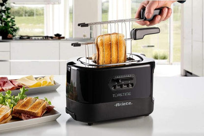 ARIETE TOSTAPANE ELETTRONICO FUNZIONE RISCALDA SCONGELA 700W NERO 0159 TOASTIME