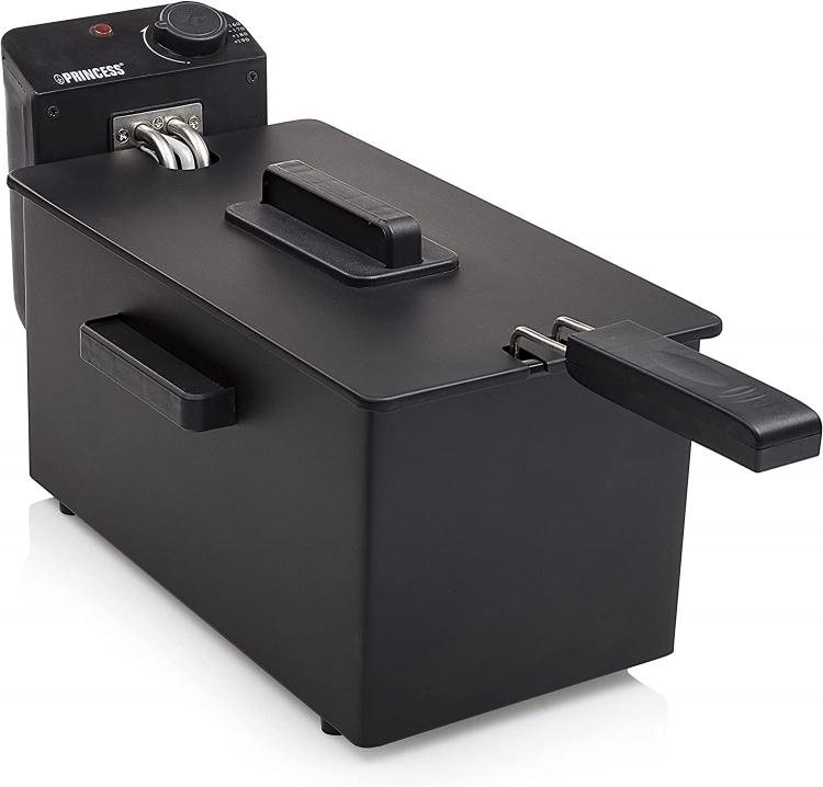 Princess Friggitrice A Olio 3Lt Acciaio Inox Nero 2000 W Contenitore Removibile