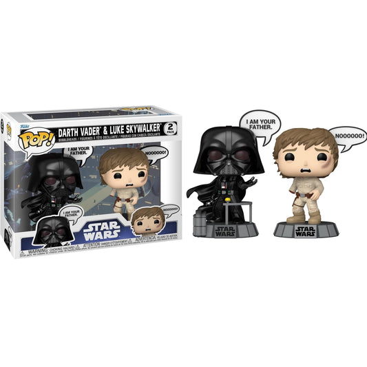 Funko Pop ! Disney Star Wars - Darth Vader and Luke Skywalker - Figure 2 Pack 9 Cm
