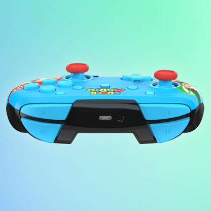 Turtle Beach - Rematch - Super Mario (Mario e Luigi) Illuiminato RGB LED  - Controller da gaming wireless per Nintendo Switch 2, Funziona anche con Nintendo Switch/Oled/Lite - Pulsante C non disponibile.