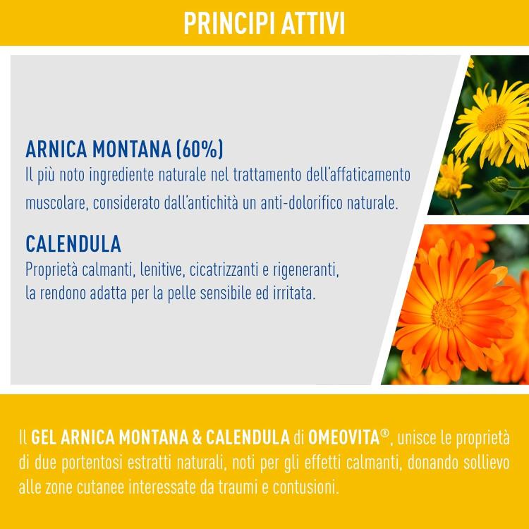 Omeovita Gel Arnica Montana E Calendula Sollievo Cutaneo Traumi Contusioni 75Ml