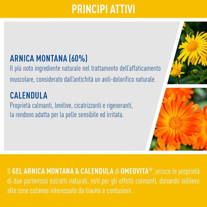 Omeovita Gel Arnica Montana E Calendula Sollievo Cutaneo Traumi Contusioni 75Ml