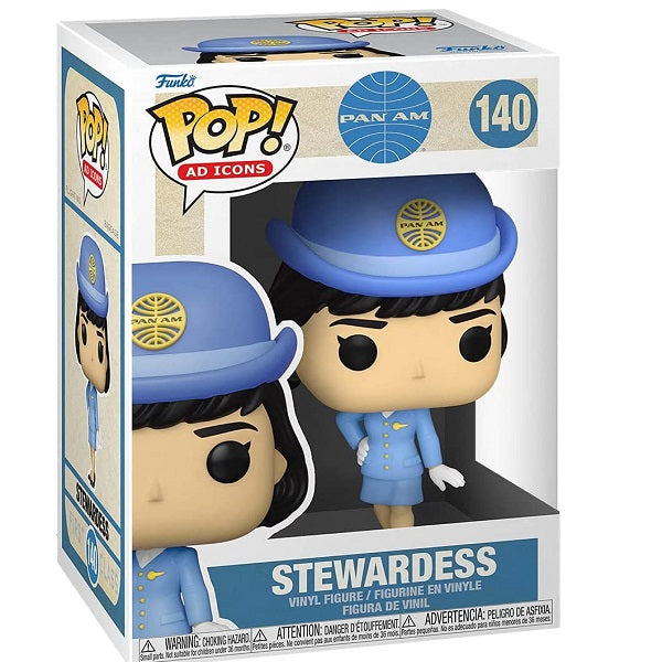 Funko Pop Icons Pan Am 140 Stewardess Vinyl Figure Airplane Hostess Flight Movie
