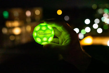 Waboba Pallina Moon Ball Moonshine Light Up Glow In The Dark Rimbalzante - Verde - Light Up Moon Ball Led Hyper Bouncy - Extra Bounce Land Ball Green