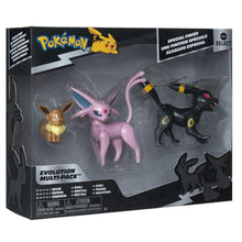 Jazwares - Pokemon Select Evolution Multi-Pack (Eevee, Umbreon, Espeon) - Vinyl Action Figure Statuetta 12 Cm in Vinile da Collezione