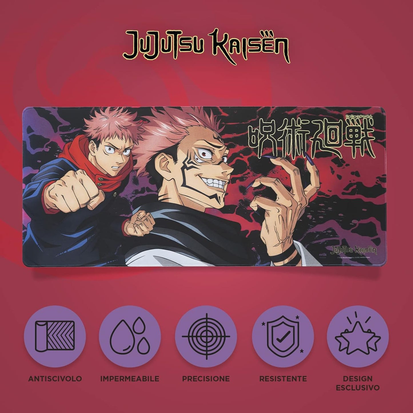 Jujutsu Kaisen Desk Mat XXL Tappetino Tastiera Mouse Pad Gaming Scrivania