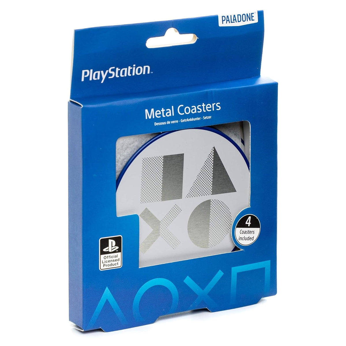 Paladone Playstation Metal Coasters Sottobicchieri In Metallo PS5 - Tinplate Ufficiale