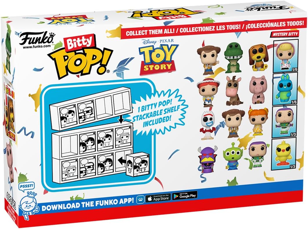 Funko Bitty Pop! Toy Story (4 Pack) w/ Bitty Display & Mystery Pop - Mini Vinyl Figure 2cm